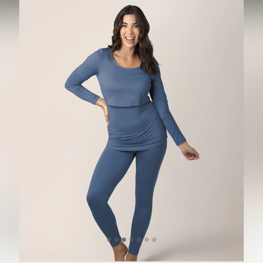 Kindred Bravely Slate Blue Nursing Pajamas